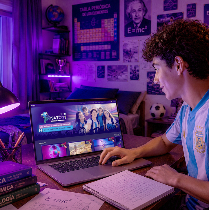 Estudiante entrenando para la PISATÓN